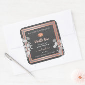  Bloemen Product Etiketten Grijs en Roos Goud (Envelop)