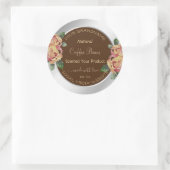 Bloemen Product Verpakking Etiketten Bruin en Zilv (Tas)