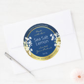 Bloemen Product Verpakking Etiketten Deep Blue en (Envelop)