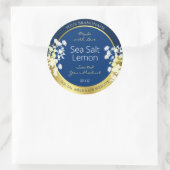 Bloemen Product Verpakking Etiketten Deep Blue en (Tas)