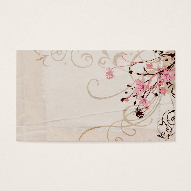  bloemen profielkaart visitekaartje (Voorkant)