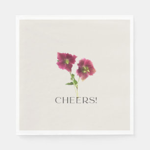 Bloemen Proost Trendy Magenta Violet Bloem Servet