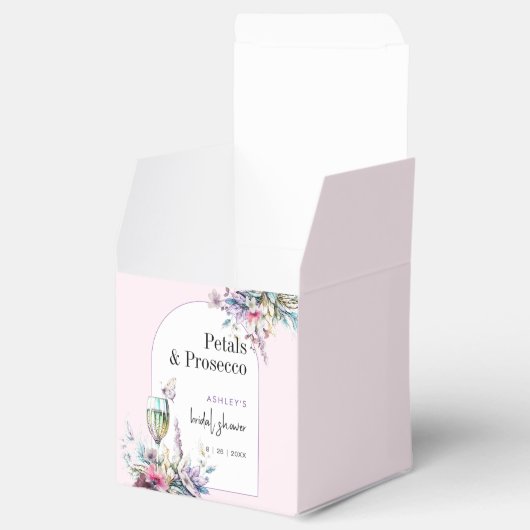 Bloemen & Prosecco Bloemboog Bruidsdiner Bedankdoosjes (Geopend)