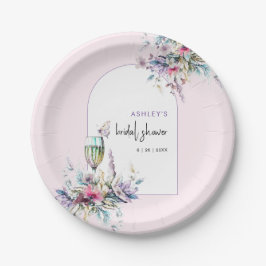 Bloemen & Prosecco Bloemboog Bruidsdouche Papieren Bordje