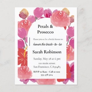 Bloemen & Prosecco Bloemboog Zomer Bruidsdiner Flyer