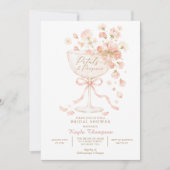 Bloemen & Prosecco Bloemige Bruidsdouche Kaart (Voorkant)