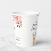 Bloemen & Prosecco Bloemige Bruidsdouche Papieren Bekers (Rechts)