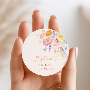 Bloemen & Prosecco Bloemige Bruidsdouche Stickers