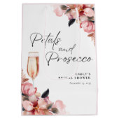 Bloemen & Prosecco Bloemige Bruidsfeest Medium Cadeauzakje (Achterkant)