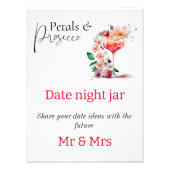 Bloemen Prosecco Bloemige Bruiloft Brunch Date Foto Afdruk (Voorkant)