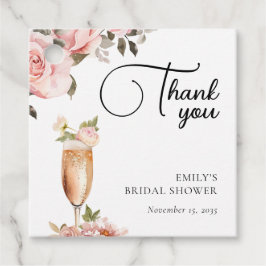 Bloemen & Prosecco Bloemrijke Bruidsdouche Bedankjes Labels