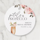 Bloemen & Prosecco Bloemrijke Bruidsdouche Bedankjes Labels (Voorkant)