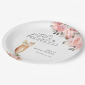Bloemen & Prosecco Bloemrijke Bruidsdouche Papieren Bordje (Gekanteld)