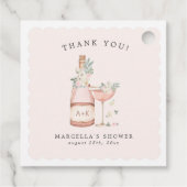 Bloemen & Prosecco Bruidsdiner Henparty Bedankjes Labels (Achterkant)