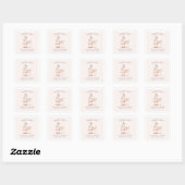 Bloemen & Prosecco Bruidsdiner Henparty Vierkante Sticker (Vel)