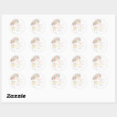 Bloemen & Prosecco Bruidsdiner Ronde Sticker (Vel)