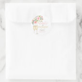 Bloemen & Prosecco Bruidsdiner Ronde Sticker (Tas)