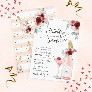 Bloemen & Prosecco Bruidsdiner Uitnodiging