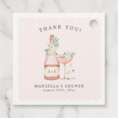 Bloemen & Prosecco Bruidsdouche Bachelorette Bedankjes Labels (Achterkant)