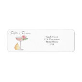 Bloemen & Prosecco - bruidsdouche Etiket (Voorkant)