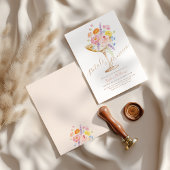 Bloemen & Prosecco Bruidsdouche Uitnodiging