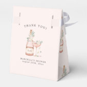 Bloemen & Prosecco Bruidsfeest Bachelorette Bedankdoosjes (Achterkant)