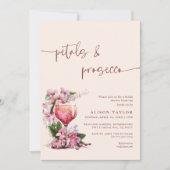 Bloemen & Prosecco Bruidsfeest Boho Mauve Kaart (Voorkant)