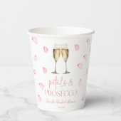 Bloemen & Prosecco Champagne Bruidsdiner  Papieren Bekers (Achterkant)