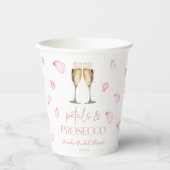 Bloemen & Prosecco Champagne Bruidsdiner  Papieren Bekers (Voorkant)