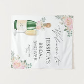 Bloemen & Prosecco Champagne Welkom Bord Wandkleed (Voorkant (horizontaal))