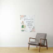 Bloemen & Prosecco Champagne Welkomstbord Wandkleed (In situ)