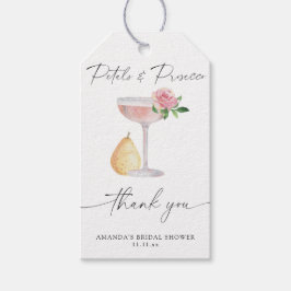 Bloemen & Prosecco - dank je bruidsdouche Cadeaulabel