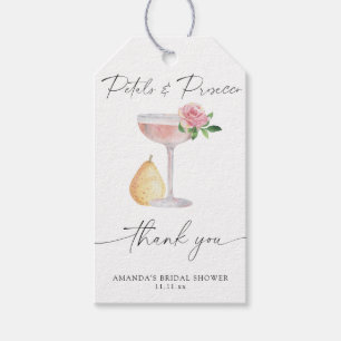 Bloemen & Prosecco - dank je bruidsdouche Cadeaulabel