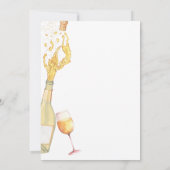 Bloemen & Prosecco Elegante Champagne Bruidsmeisje Kaart (Achterkant)