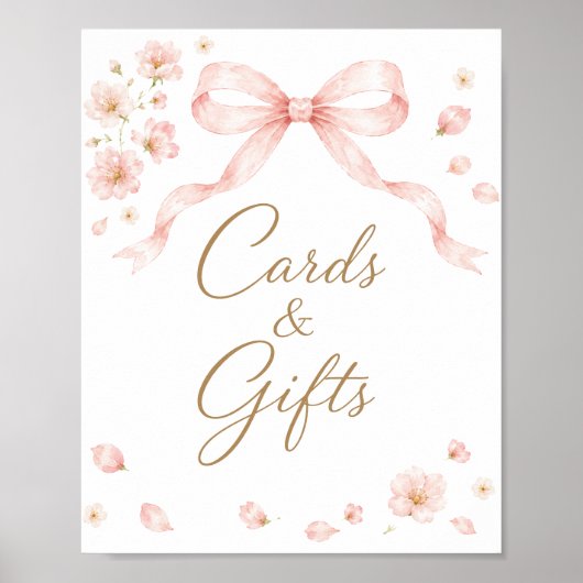 Bloemen & Prosecco Kaarten & Cadeaus Bord Poster (Voorkant)