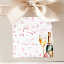 Bloemen & Prosecco Mimosa Champagne Bruiloftsborre Vierkante Sticker