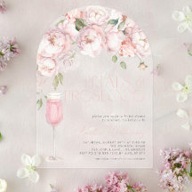 Bloemen & Prosecco Moderne Roze Bruiloftsborrel