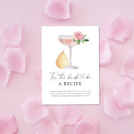 Bloemen & Prosecco - Recept voor de aanstaande bru Informatiekaartje
