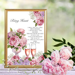 Bloemen & Prosecco "Ringzoekspel" Kaart