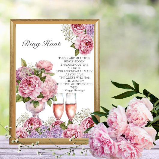 Bloemen & Prosecco "Ringzoekspel" Kaart