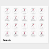 Bloemen & Prosecco Roze Bloemige Bruiloft Feest  Ronde Sticker (Vel)
