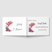 Bloemen & Prosecco Roze Blush Bloemachtige Bruilof Gastenboek (Volledig)