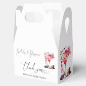 Bloemen & Prosecco Roze Roze Bloemige Bruiloftsbor Bedankdoosjes (Geopend)