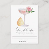 Bloemen & Prosecco - Uitgaansideeën voor een date Informatiekaartje (Voorkant)