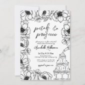 Bloemen & Prosecco Whimsicale Bruidsfeest met Bloe Kaart (Voorkant)
