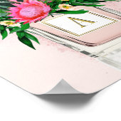 bloemen Protea Elegant Perfume Flesmonogram Poster (Hoek)