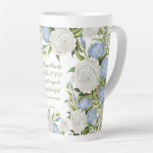 Bloemen Psalm 107:1 Latte Mok (Rechterhoek)