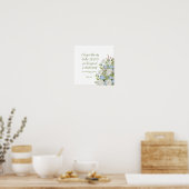 Bloemen Psalm 107:1 Poster (Keuken)