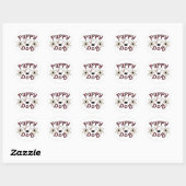 Bloemen Puppy Hond Ronde Sticker (Vel)