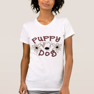 Bloemen Puppy hond T-shirts en geschenken